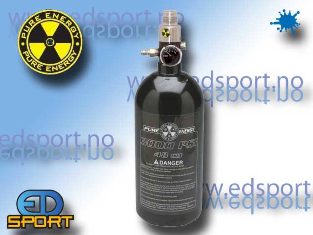 Luftsystem, 0,8 liter / 200 bar, med regulator